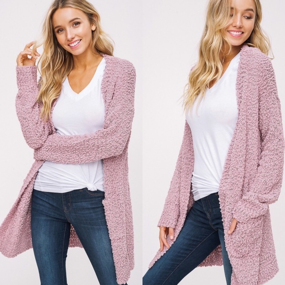 BEST SELLER! Mocha Popcorn Cozy Pocket Cardigan - Picture 7 of 7